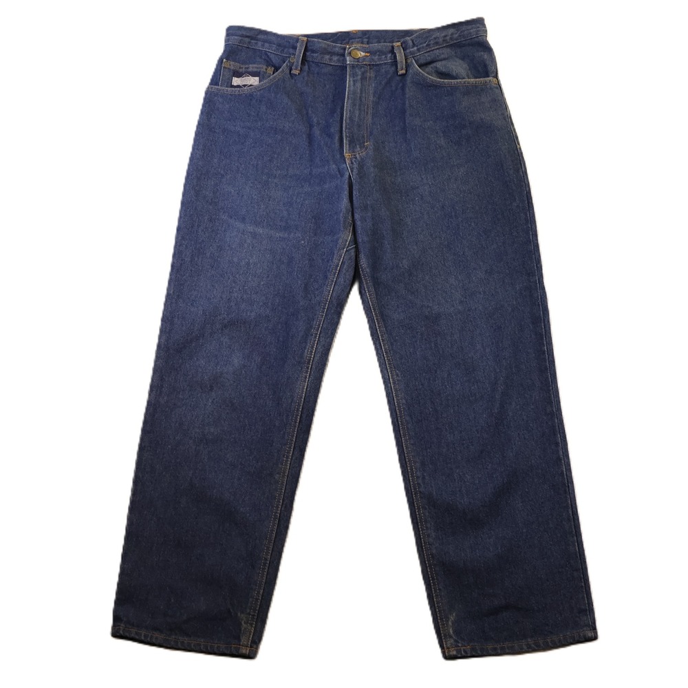 Diamond Gusset Mens 36x29 Straight Leg Jeans Blue Made in USA Cotton Denim